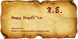 Nagy Bogáta névjegykártya